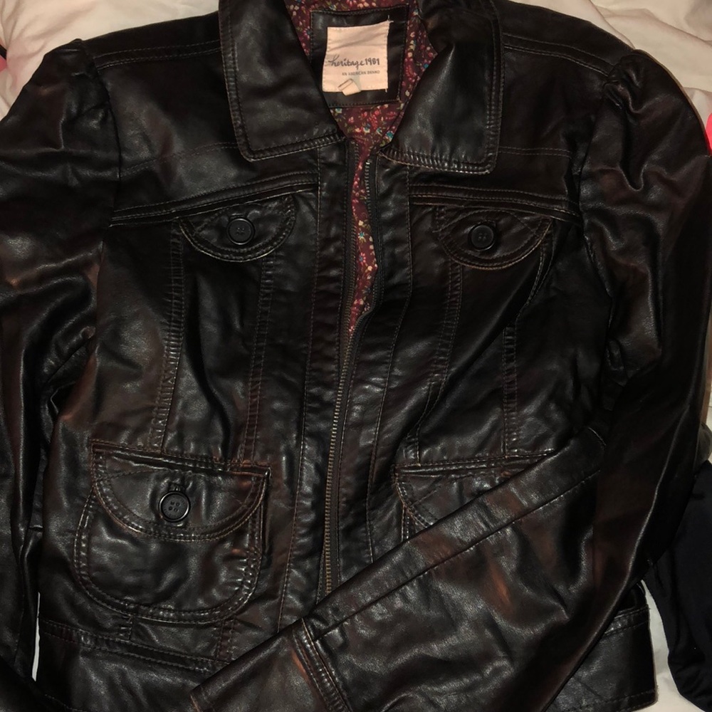 Heritage brown leather medium jacket